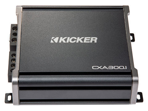 Kicker CXA300.1 amplificador monoblock 300W Clase D vista frontal