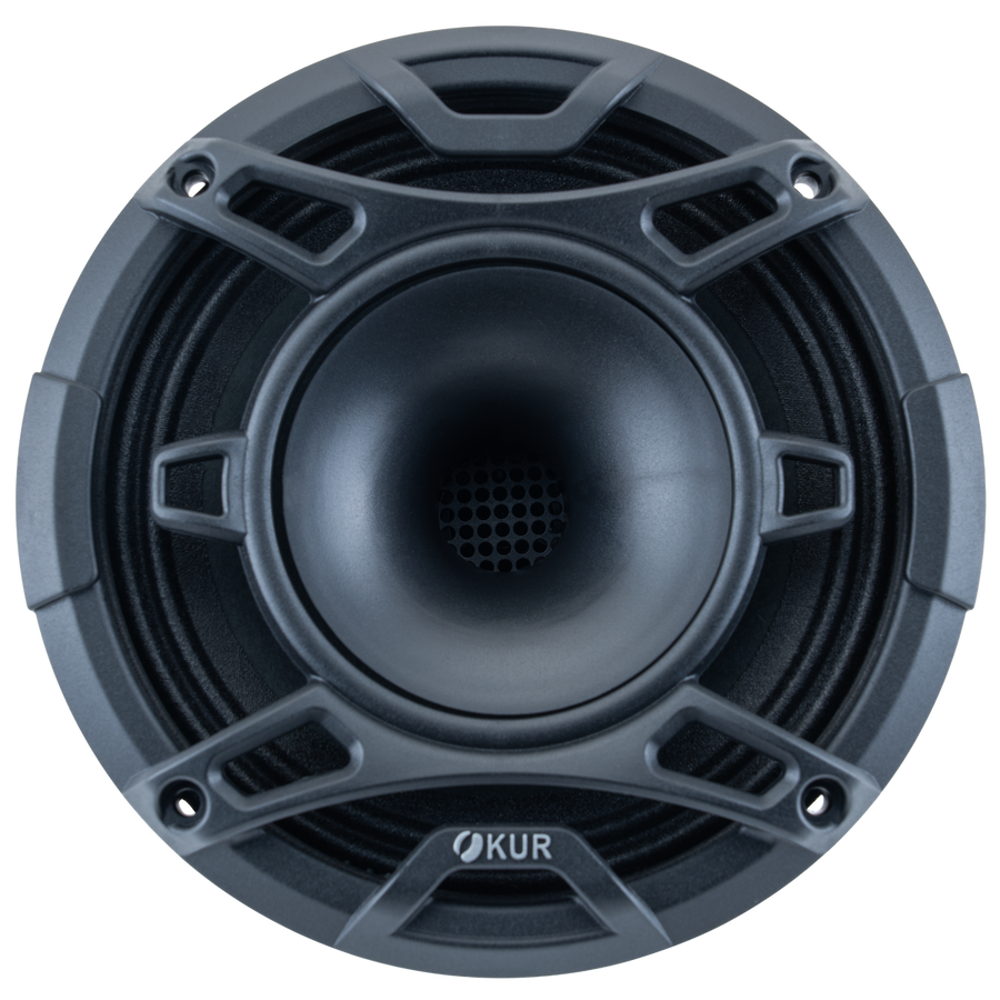DB Drive OS65PRO coaxial pro 6.5 con compression driver vista frontal con grilla