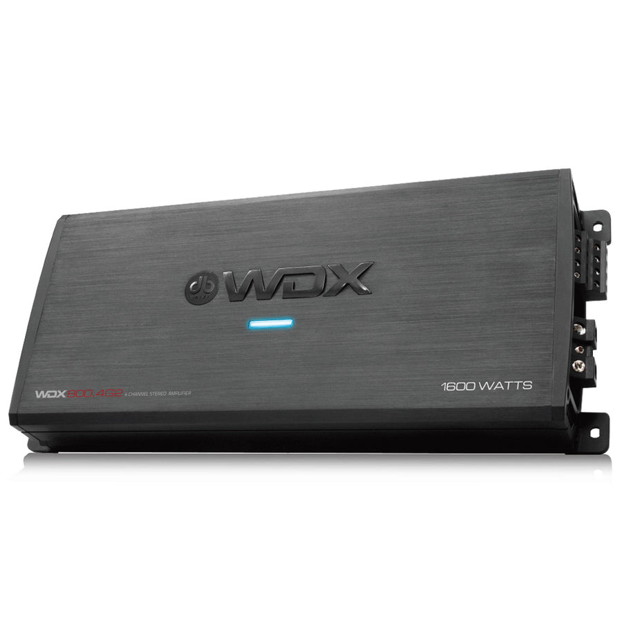 DB Drive WDX800.4 Amplificador 4 Canales Clase AB 800W vista angular frontal