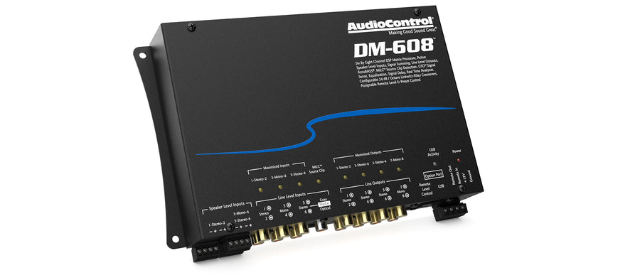 AudioControl DM-608 procesador DSP 6 entradas 8 salidas vista hero principal