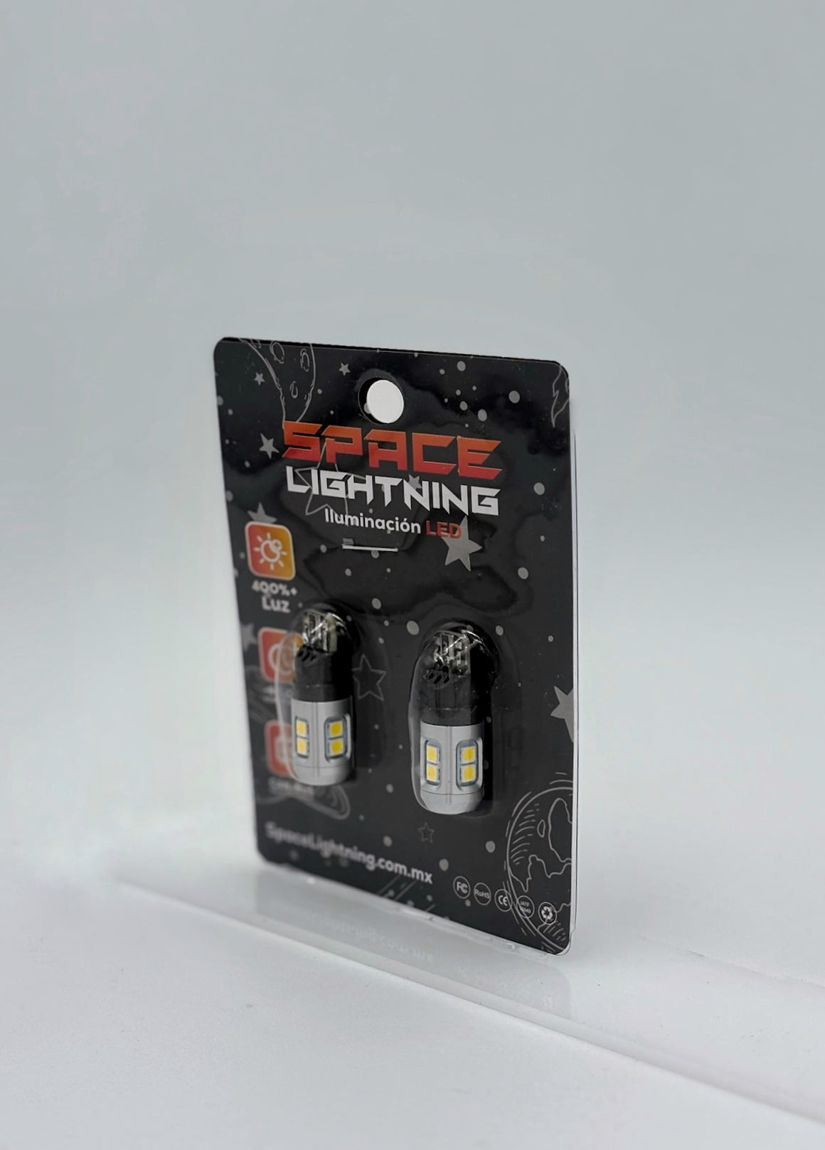 Par de Focos LED T10 Premium CanBus SpaceLightning ⚡ Blanco | Luz de Posición, Placa y Reversa