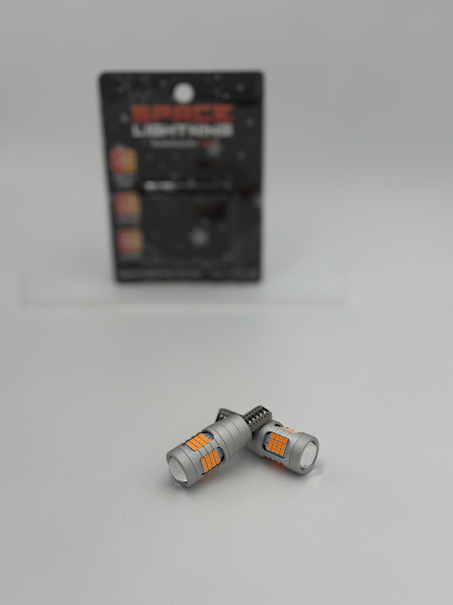 Par de Focos LED T15 CanBus SpaceLightning ⚡️| Alto Brillo | Blanco, Naranja y Rojo | Tamaño mediano