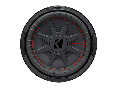 Kicker CompRT CWRT10 subwoofer slim 10 pulgadas 400W vista frontal