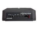 Kicker Hideaway HS8 subwoofer amplificado 8 pulgadas 150W vista lateral izquierda