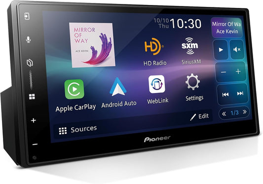 Pioneer DMH-2000NEX Receptor multimedia digital de doble DIN 6.8" – CarPlay/Android Auto, Bluetooth
