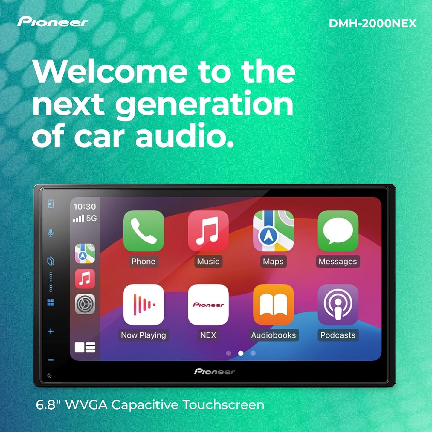 Pioneer DMH-2000NEX Receptor multimedia digital de doble DIN 6.8" – CarPlay/Android Auto, Bluetooth