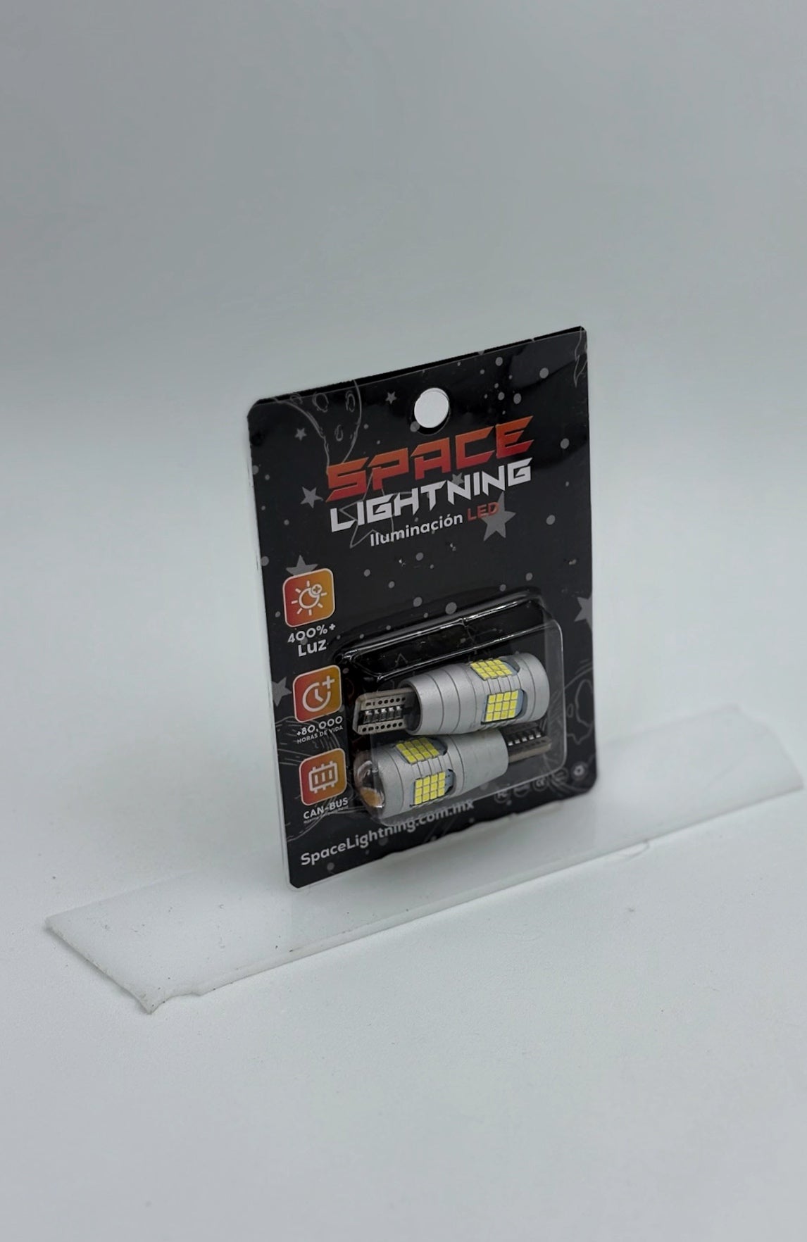 Par de Focos LED T15 CanBus SpaceLightning ⚡️| Alto Brillo | Blanco, Naranja y Rojo | Tamaño mediano