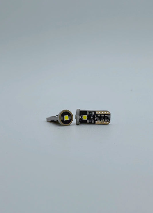 Par de Focos LED T10 CanBus SpaceLightning ⚡️ SMD 3030 | Cabeza Plana | Blanco, Naranja y Rojo | Alto Brillo Espacios Reducidos