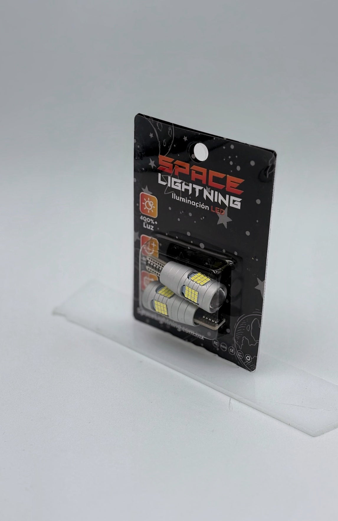 Par de Focos LED T15 CanBus SpaceLightning ⚡️| Alto Brillo | Blanco, Naranja y Rojo | Tamaño mediano