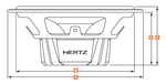 Hertz DSK 165.3 set de medios Dieci 6.5 pulgadas diagrama técnico