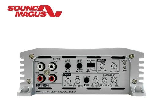 Amplificador 4 Ch Sound Magus PK1400.4 Full-Rango Clase D.