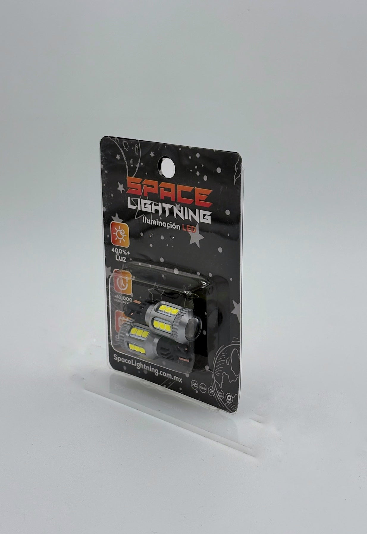 Par de Focos LED T15 Premium Space Lightning⚡️ CanBus SpaceLightning Blanco | LED SMD 3030 Alta Potencia| Tamaño Regular