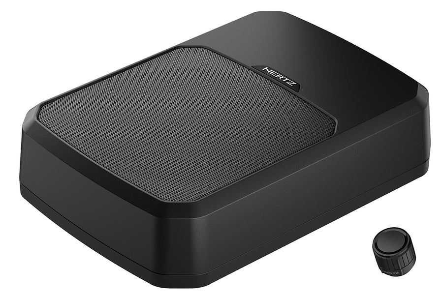 Hertz DBA 201 F subwoofer activo ultra plano 8 pulgadas cajón integrado con control remoto