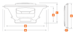 Hertz MPX690 Mille Pro especificaciones dimensionales