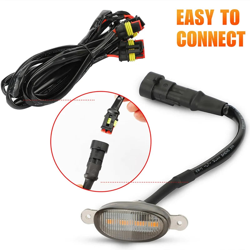 Luz LED Para parilla/rejilla de Auto/Camioneta, 4 Pcs, Facil Instalación