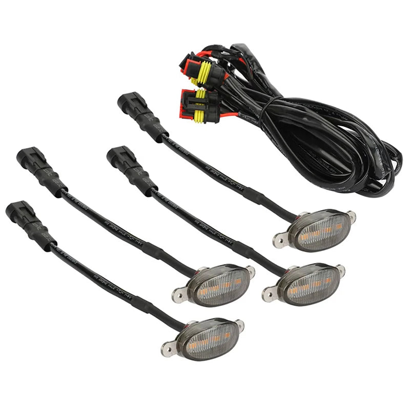 Luz LED Para parilla/rejilla de Auto/Camioneta, 4 Pcs, Facil Instalación