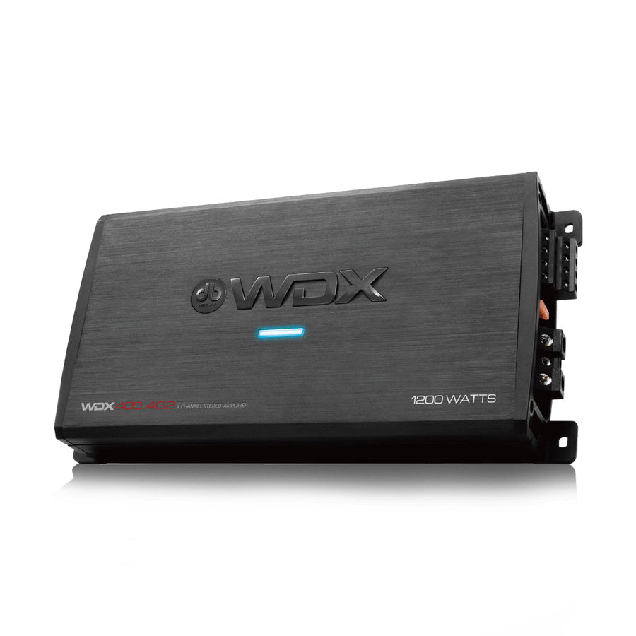 DB Drive WDX400.4 Amplificador 4 Canales Clase AB 400W vista angular frontal