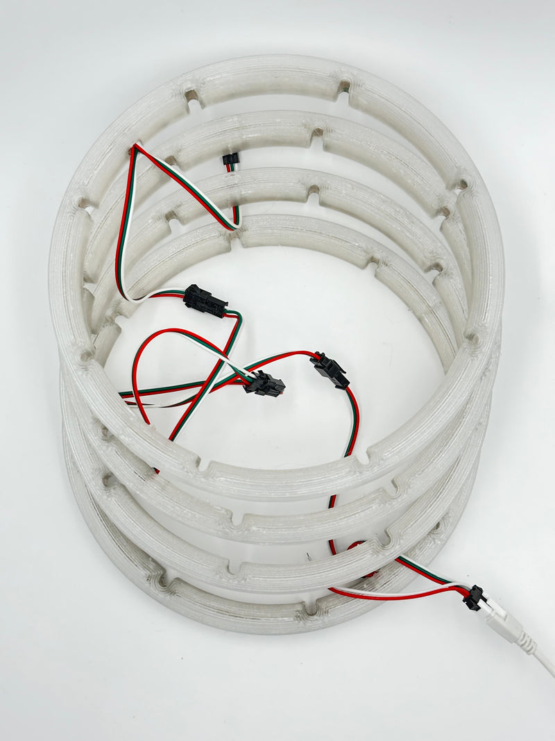 Kit Aros Full LED Bluetooth compatible con bocinas, Luz ambiental para tus paneles, Control RF + Bluetooth.