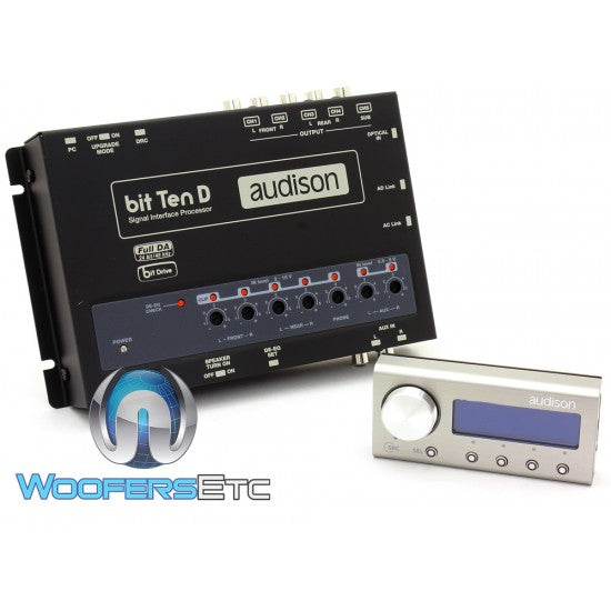Audison Bit Ten D procesador DSP 4 canales entrada optica OEM vista frontal